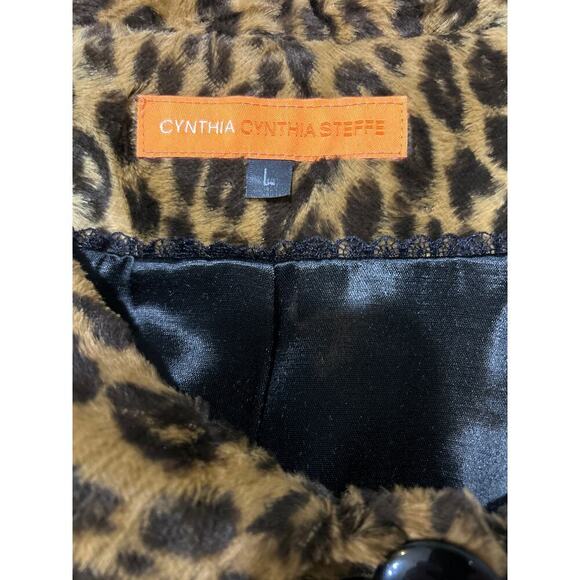 Leopard Print Cynthia Steffe  Blazer Fully Lined 3/4 Sleeves Sz LWomen - Picture 16 of 16